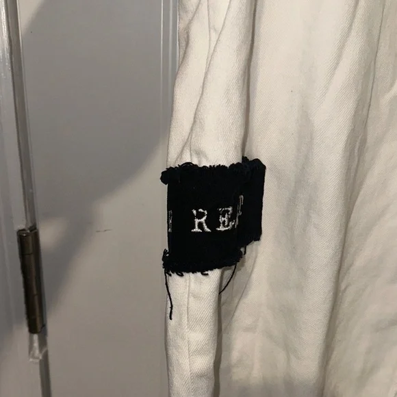 Zara Men's Cream and Black Patch Jacket - Picture 5 of 9